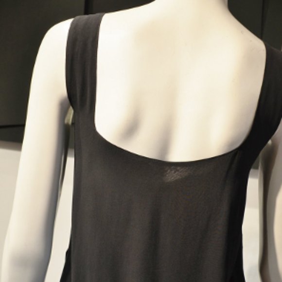 Vintage 90’S Black Silky Ray Square Neck Tank - Picture 6 of 8